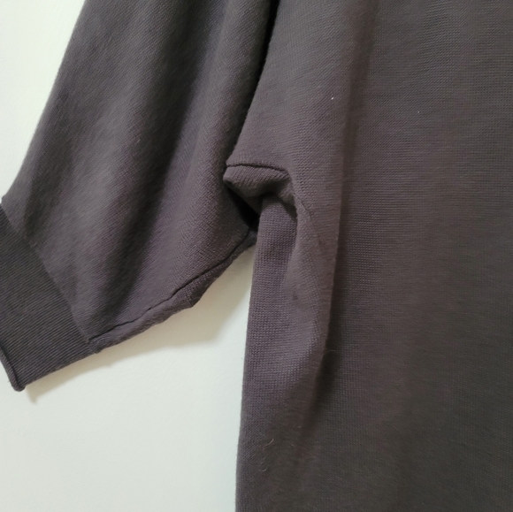 Tahari Charcoal Gray Gunther Dolman Sleeve Cotton Blend Cardigan Size Medium - Picture 11 of 15